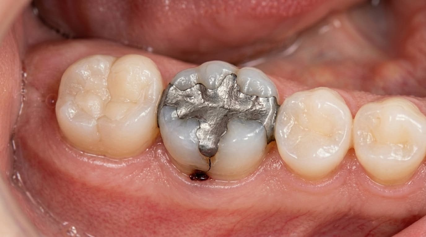 Cracked tooth close-up – ArtSmiles Gold Coast